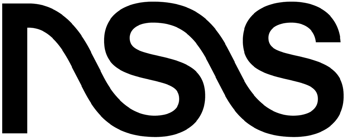 Bold black NSS logo with smooth, curved lines on transparent background