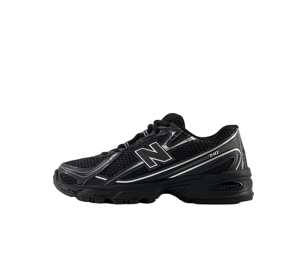 New Balance 740 Black Silver Metallic GS