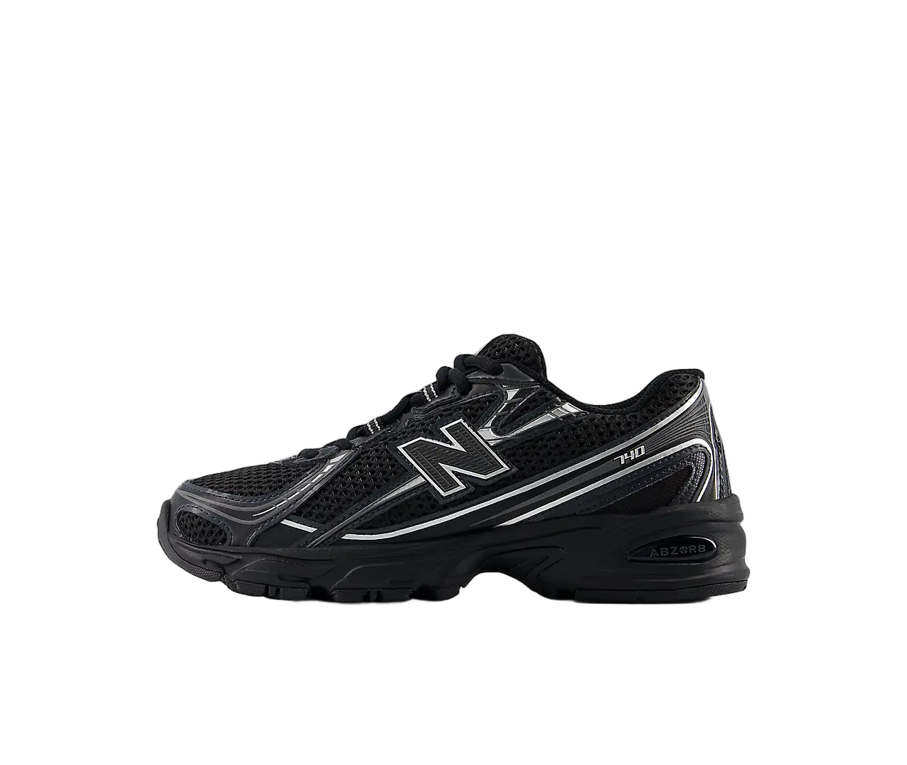 New Balance 740 Black Silver Metallic GS
