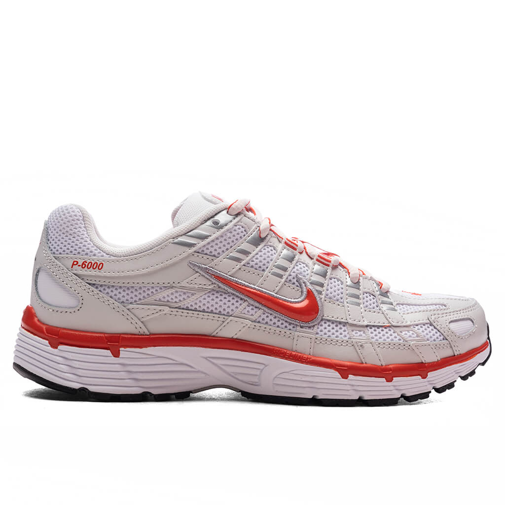Nike P-6000 White Platinum Tint Black Picante Red (Women's)