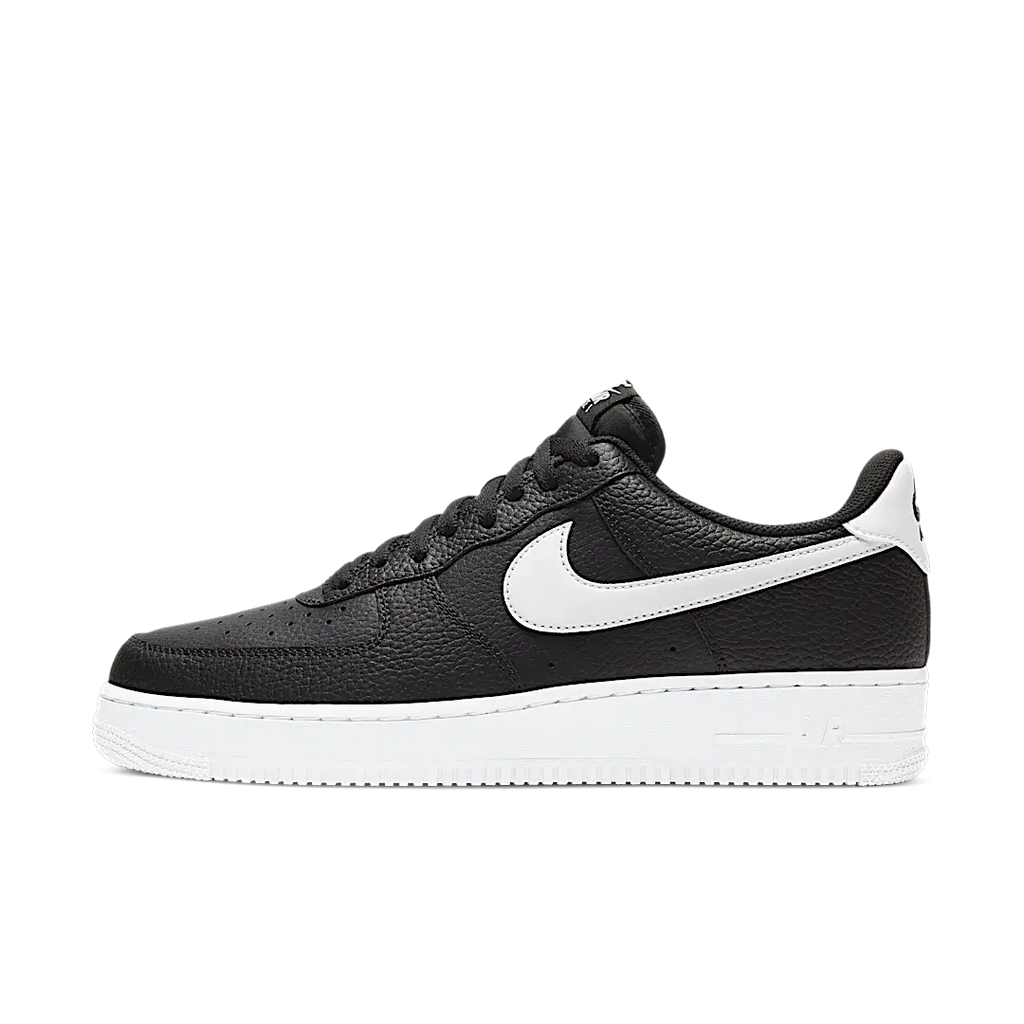 Nike Air Force 1 Low '07 Black White Pebbled Leather