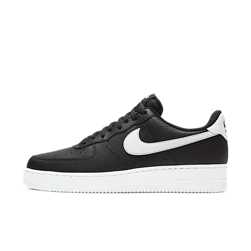 Nike Air Force 1 Low '07 Black White Pebbled Leather