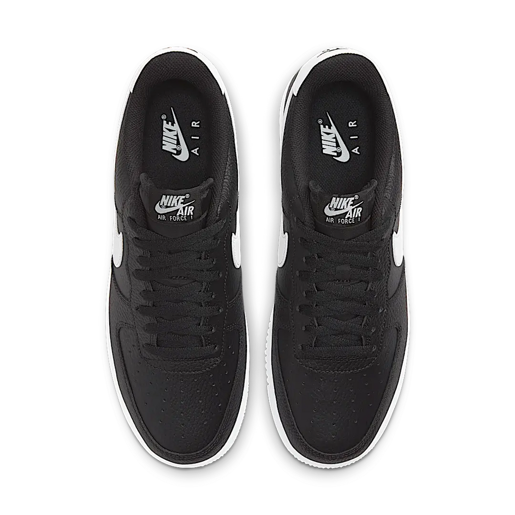 Nike Air Force 1 Low '07 Black White Pebbled Leather