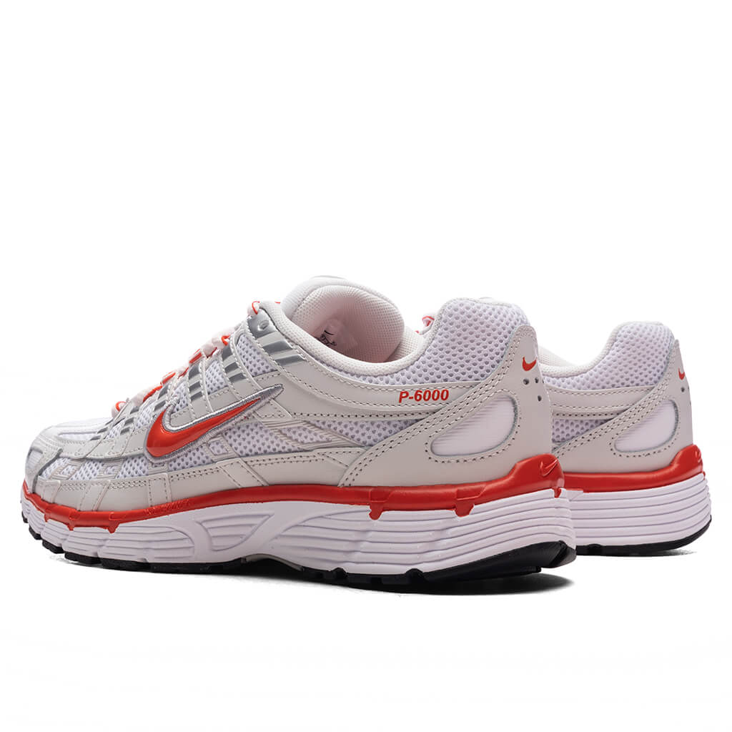 Nike P-6000 White Platinum Tint Black Picante Red (Women's)