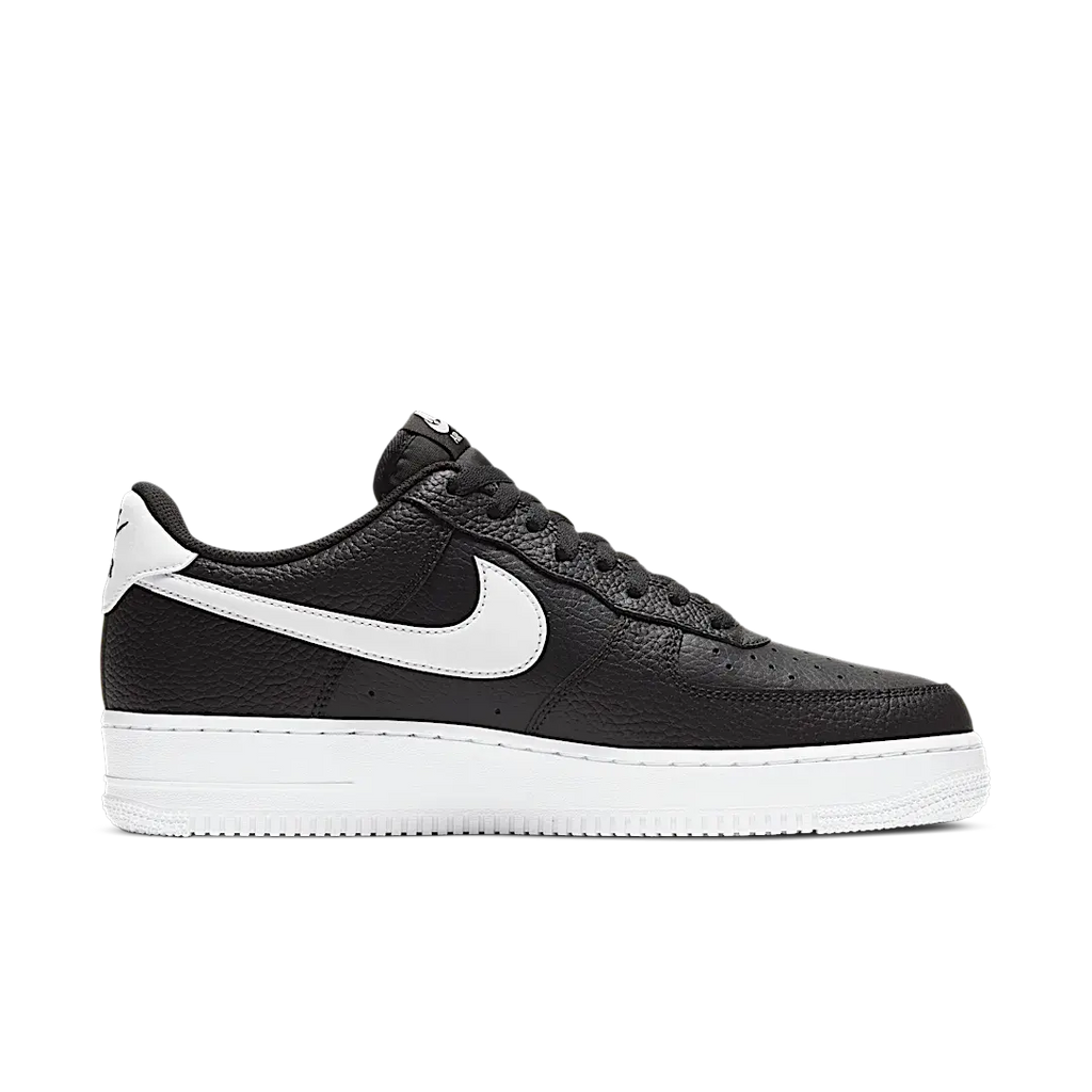 Nike Air Force 1 Low '07 Black White Pebbled Leather