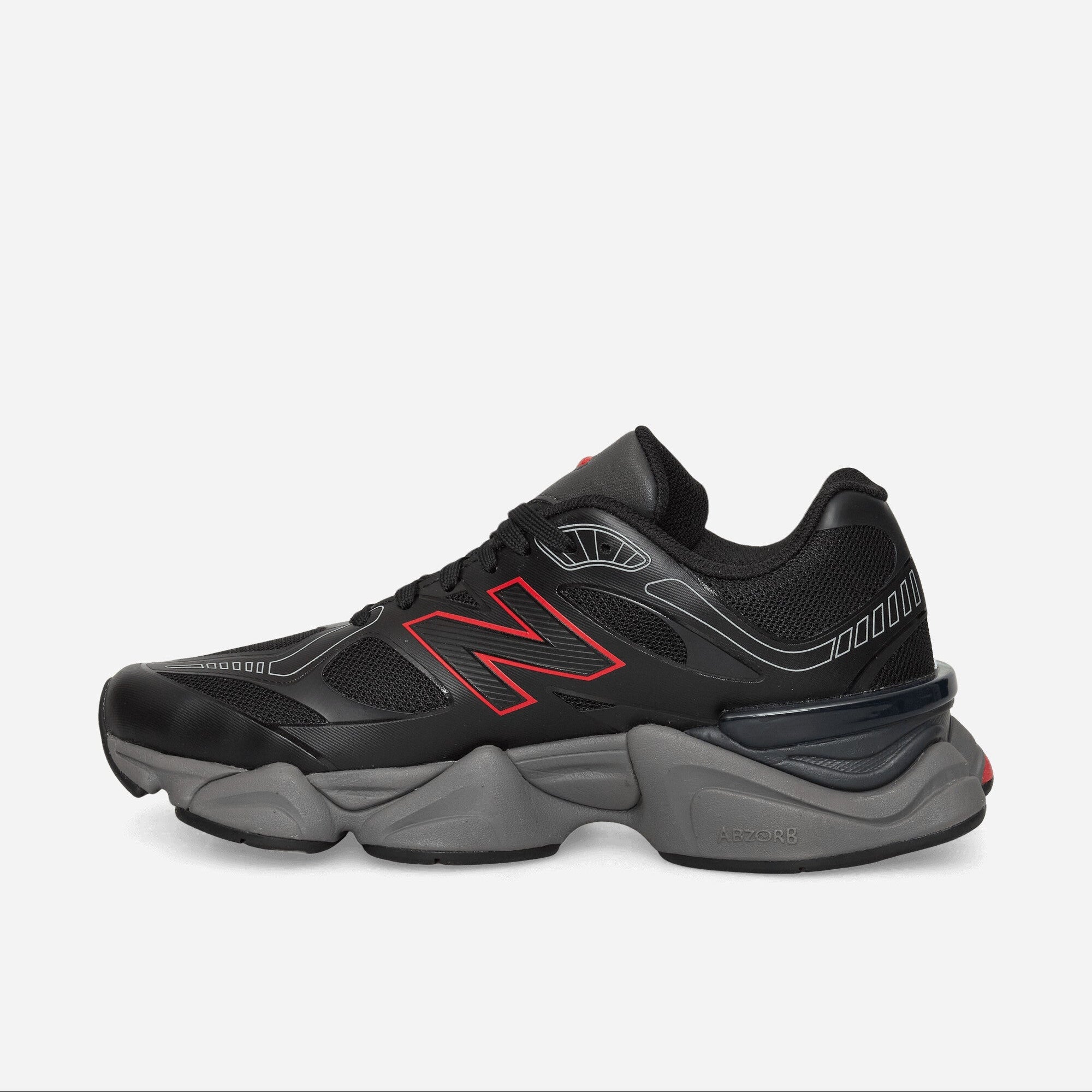 New Balance 9060 Black/Fire Cracker