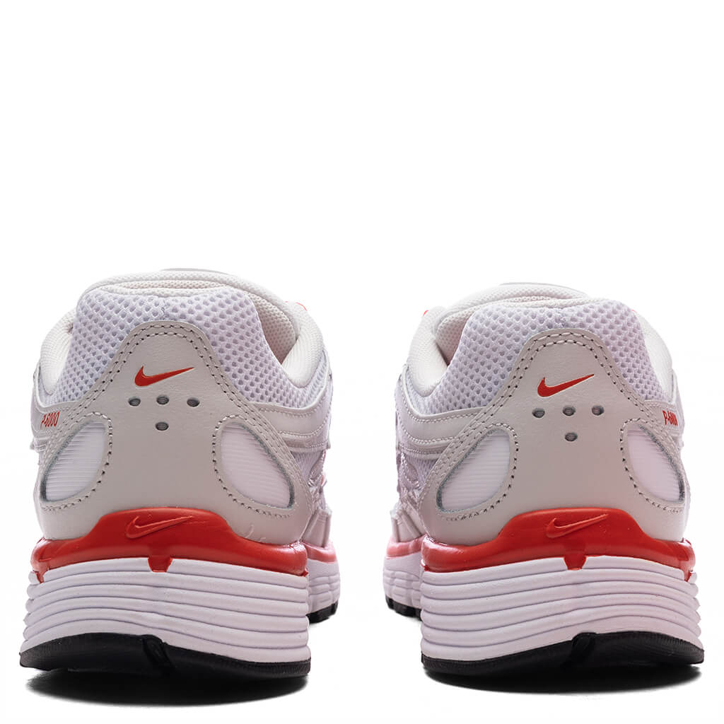 Nike P-6000 White Platinum Tint Black Picante Red (Women's)