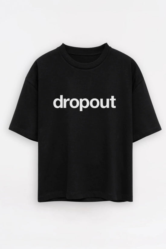 Women's Dropout Basics Oversized Tee Black