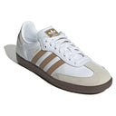 White and brown Adidas sneaker on a white background