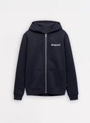 Basics Zip Hoodie Navy
