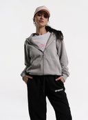 Basics Zip Hoodie Grey W