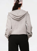 Basics Zip Hoodie Grey W