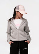 Basics Zip Hoodie Grey W