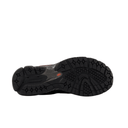Black sneaker outsole with textured grip and tread pattern, streetwear sneaker sole