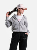 Basics Zip Hoodie Grey W