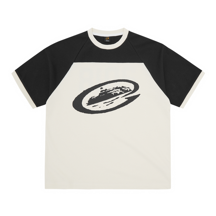 Corteiz Alcatraz Wrap Around Raglan Tee Off White/Black