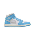 Jordan 1 Mid Dark Powder Blue White Sail Neutral Gray (Women's)