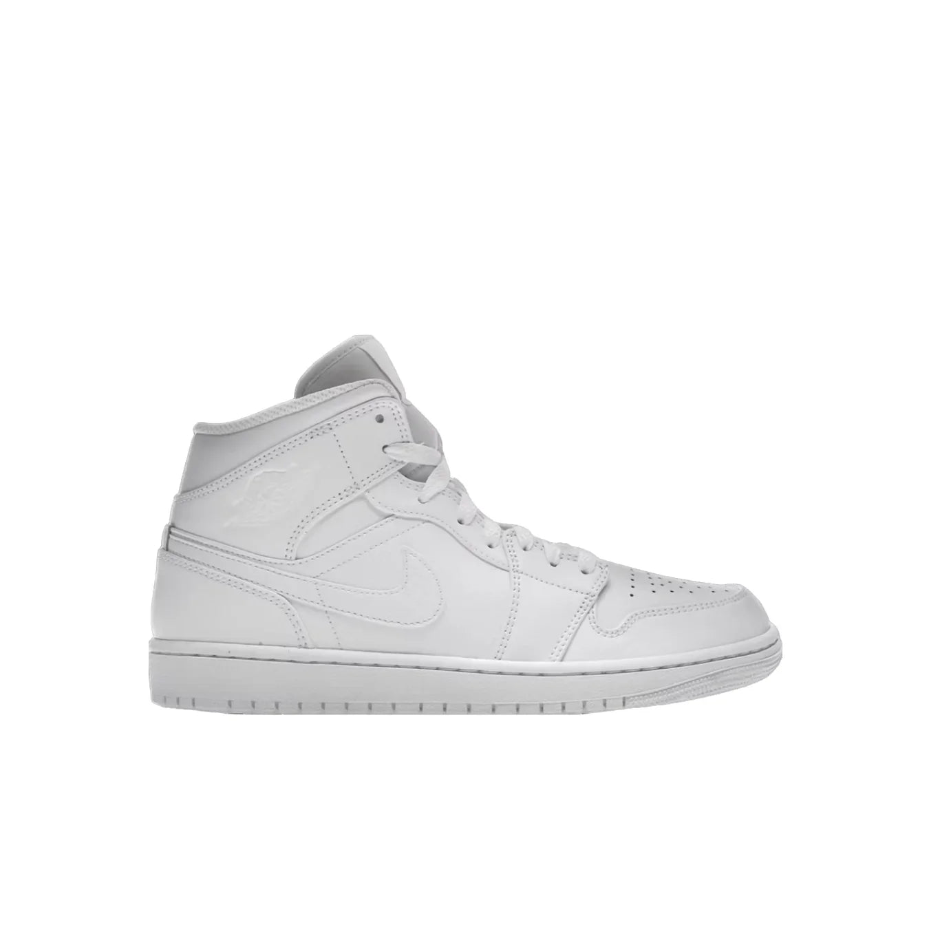 Jordan 1 Mid Triple White