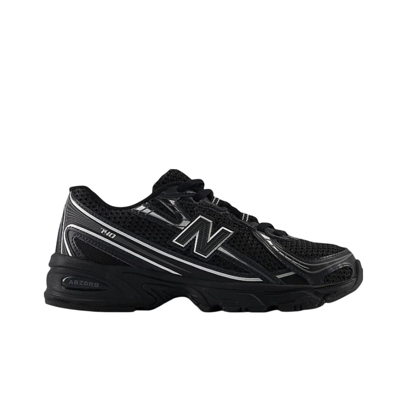 New Balance 740 Black Silver Metallic GS