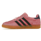 adidas Gazelle Bliss Pink Purple women's sneaker with suede upper and contrast black stripes