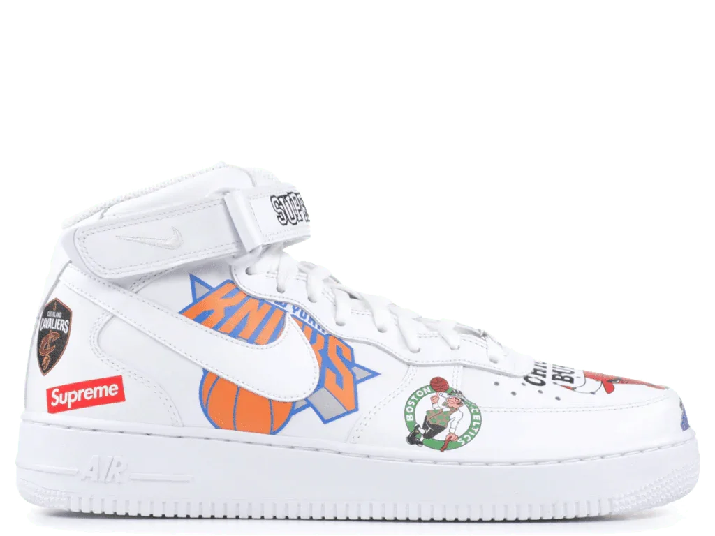 Air Force 1 Mid Supreme NBA White - dropout