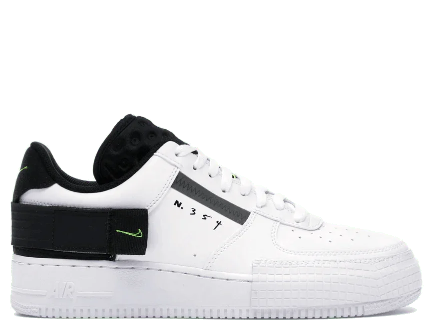 Air Force 1 Type White Black Volt - dropout