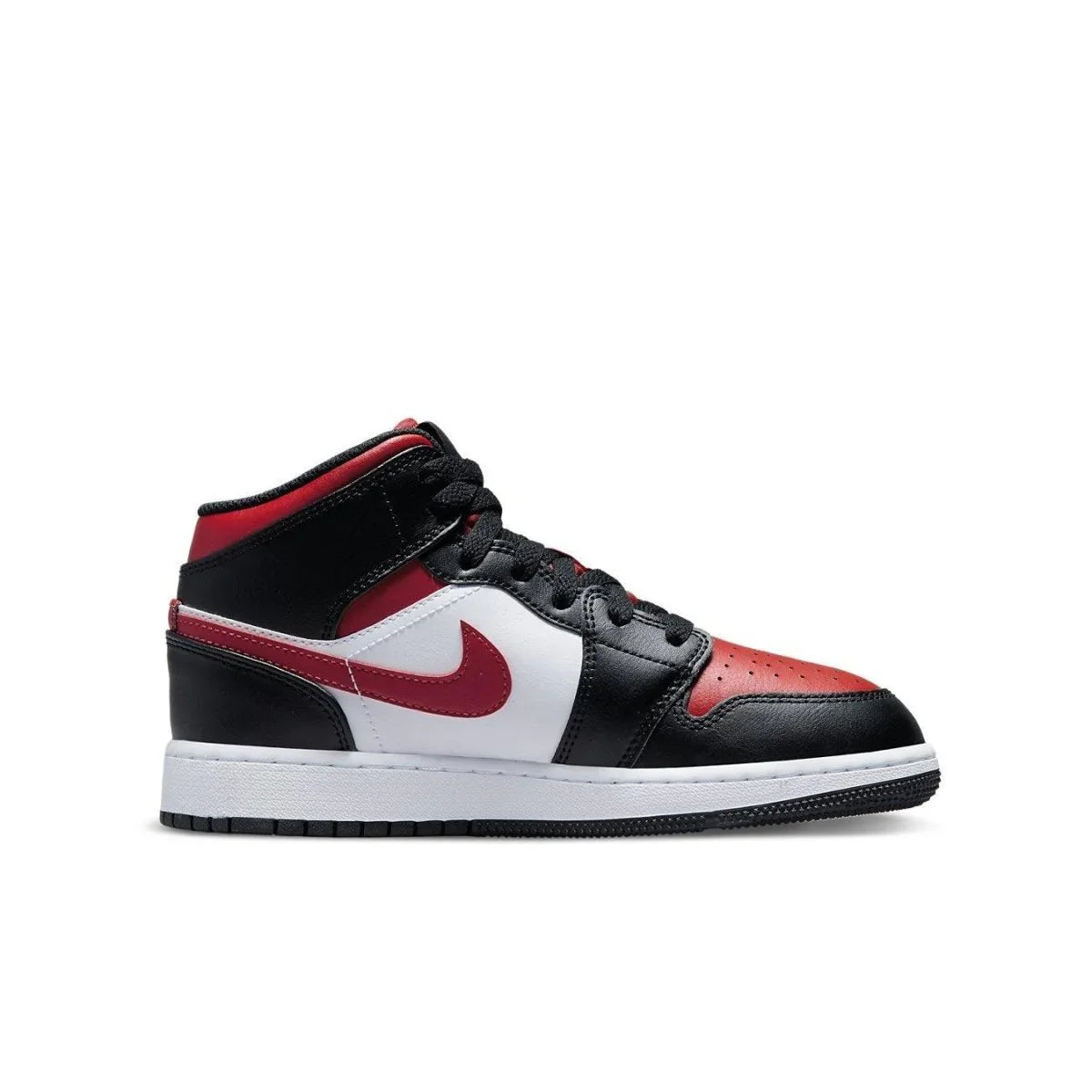 Air Jordan 1 Mid Black Fire Red (GS) - dropout