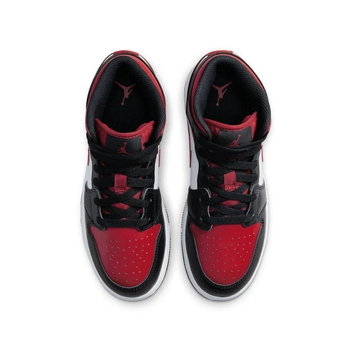 Air Jordan 1 Mid Black Fire Red (GS) - dropout