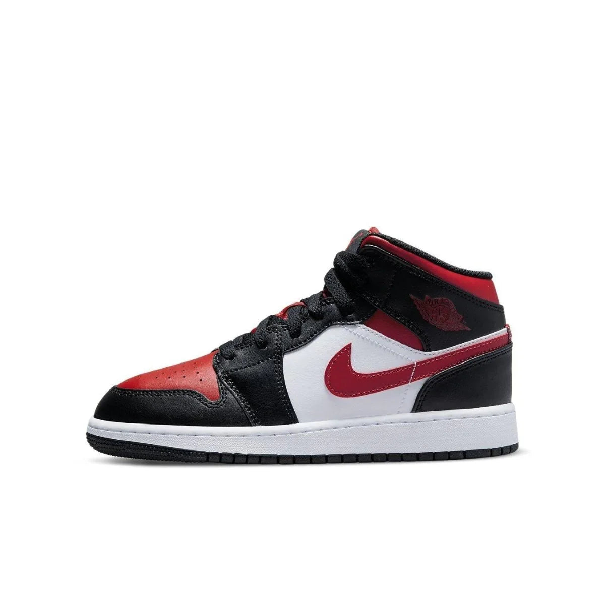Air Jordan 1 Mid Black Fire Red (GS) - dropout