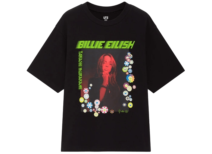 Billie Eilish Flower Photo T-Shirt (US Mens Sizing) Black - dropout
