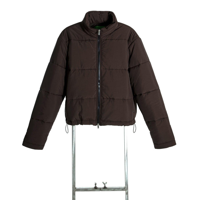 Choco Brown Boxy Puffer Jacket - dropout