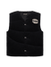 Corduroy Puffer Vest Black - dropout