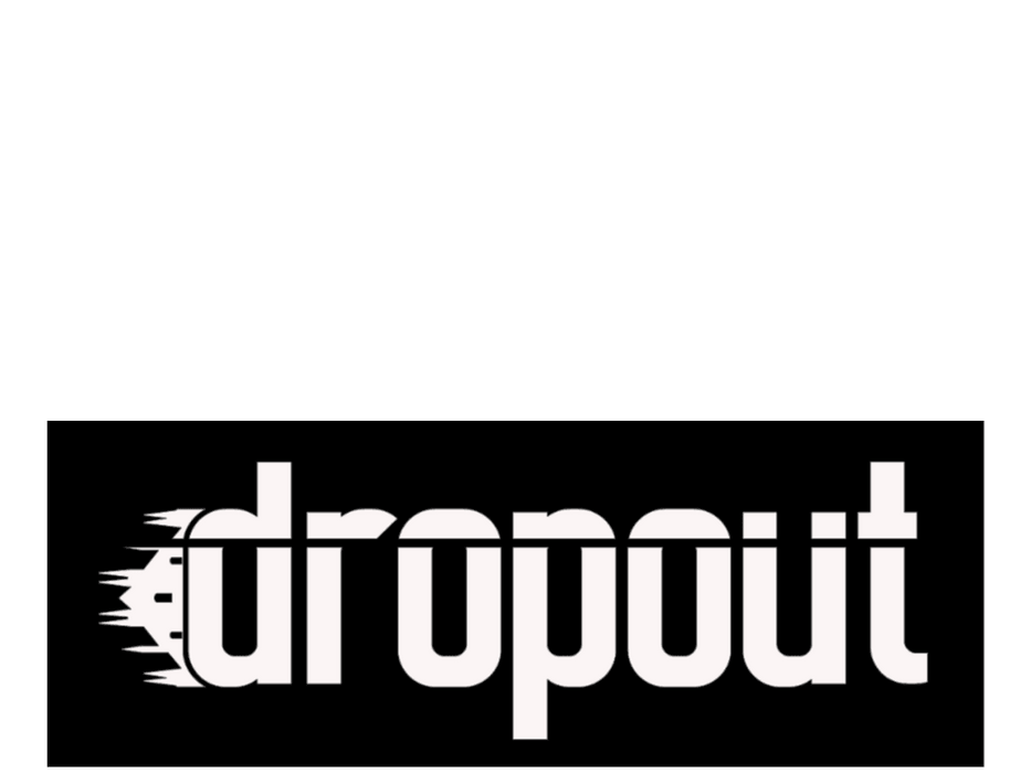 dropout Box Logo Sticker Black - dropout