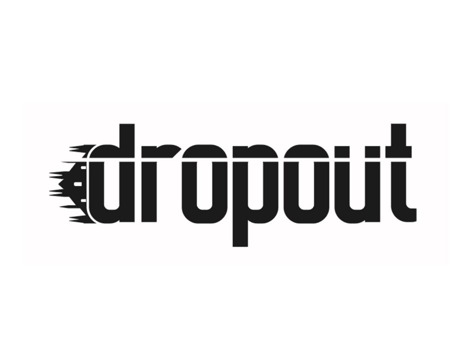 dropout Box Logo Sticker White - dropout