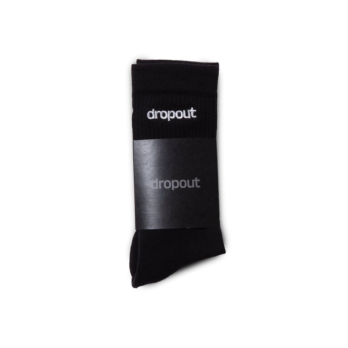 dropout Embroidered Logo Socks Black - dropout