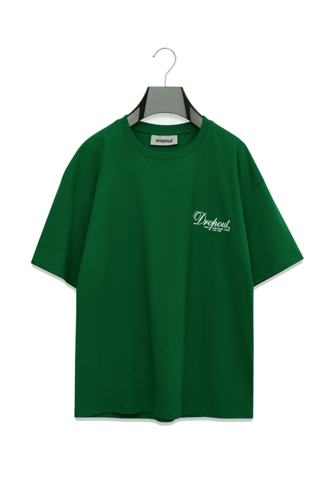 dropout Italics Tee Green - dropout