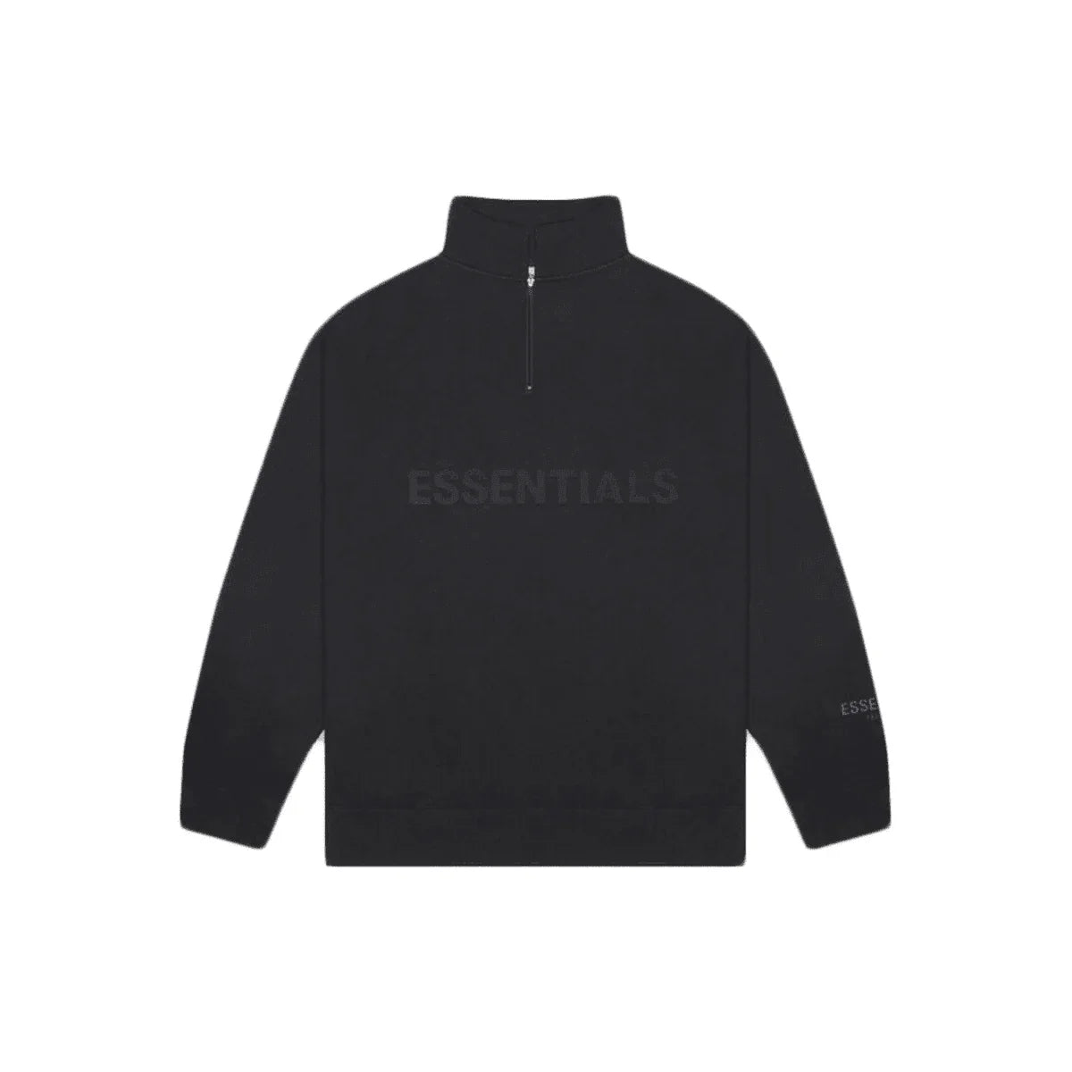 Fear of God Essentials Half Zip Pullover Sweater Dark Slate/Stretch Limo/Black - dropout