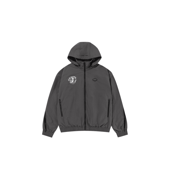 Grey / Black NPT Simba La Rue Zip Track Top - dropout