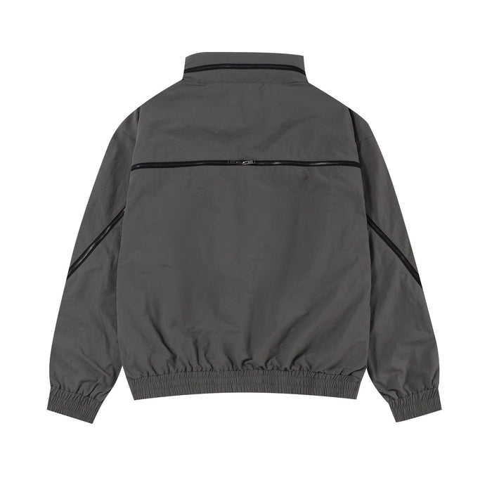 Grey / Black NPT Simba La Rue Zip Track Top - dropout