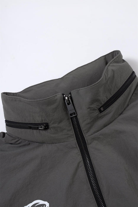 Grey / Black NPT Simba La Rue Zip Track Top - dropout