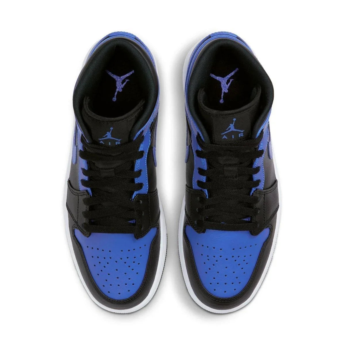 Jordan 1 Mid Hyper Royal Tumbled Leather - dropout