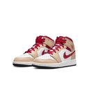 Jordan 1 Mid Light Cardinal Curry (GS) - dropout