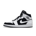 Jordan 1 Mid White Black - dropout
