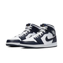 Jordan 1 Mid White Metallic Gold Obsidian - dropout