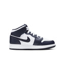 Jordan 1 Mid White Metallic Gold Obsidian (GS) - dropout