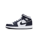 Jordan 1 Mid White Metallic Gold Obsidian (GS) - dropout
