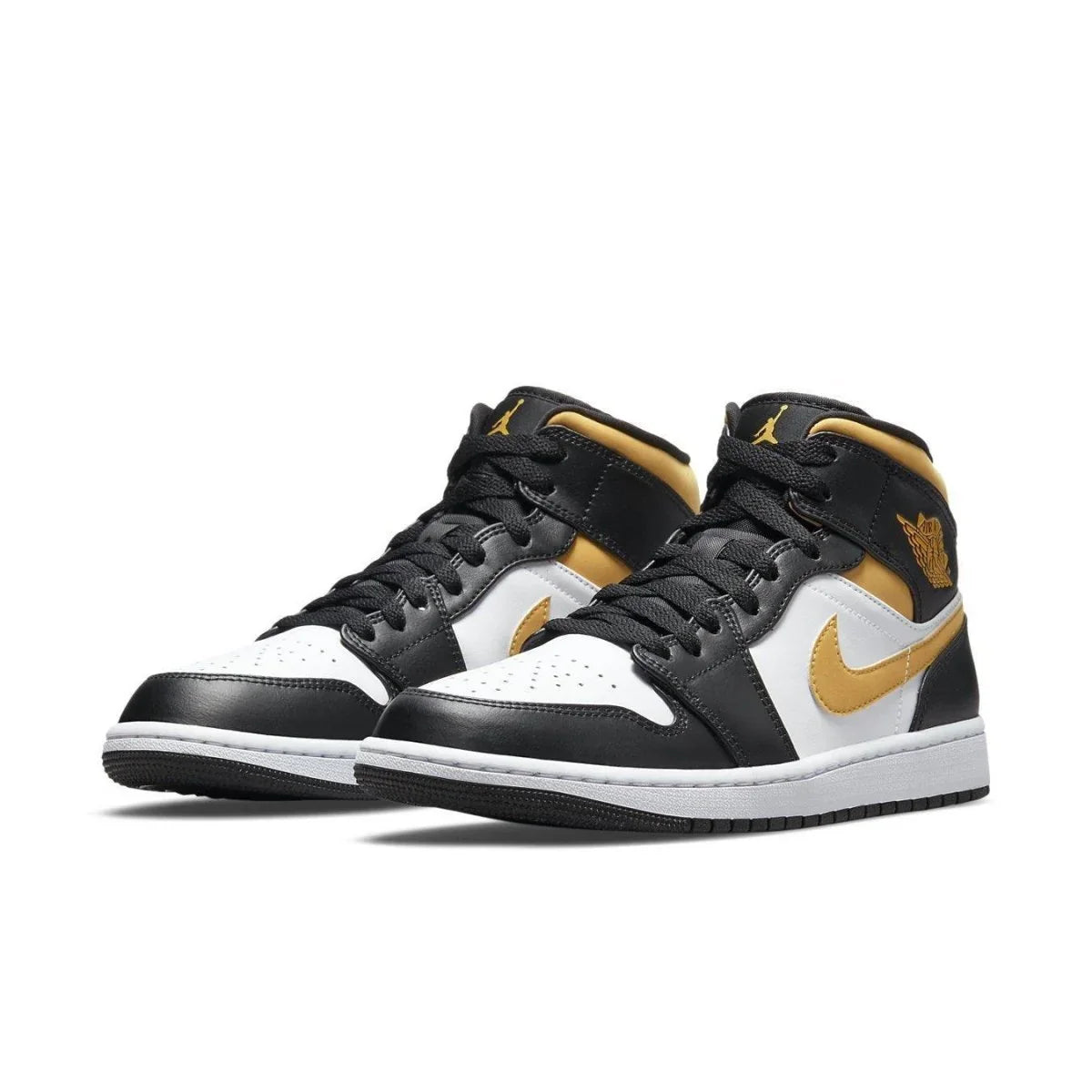 Jordan 1 Mid White Pollen Black - Stylish Sneakers – Dropout