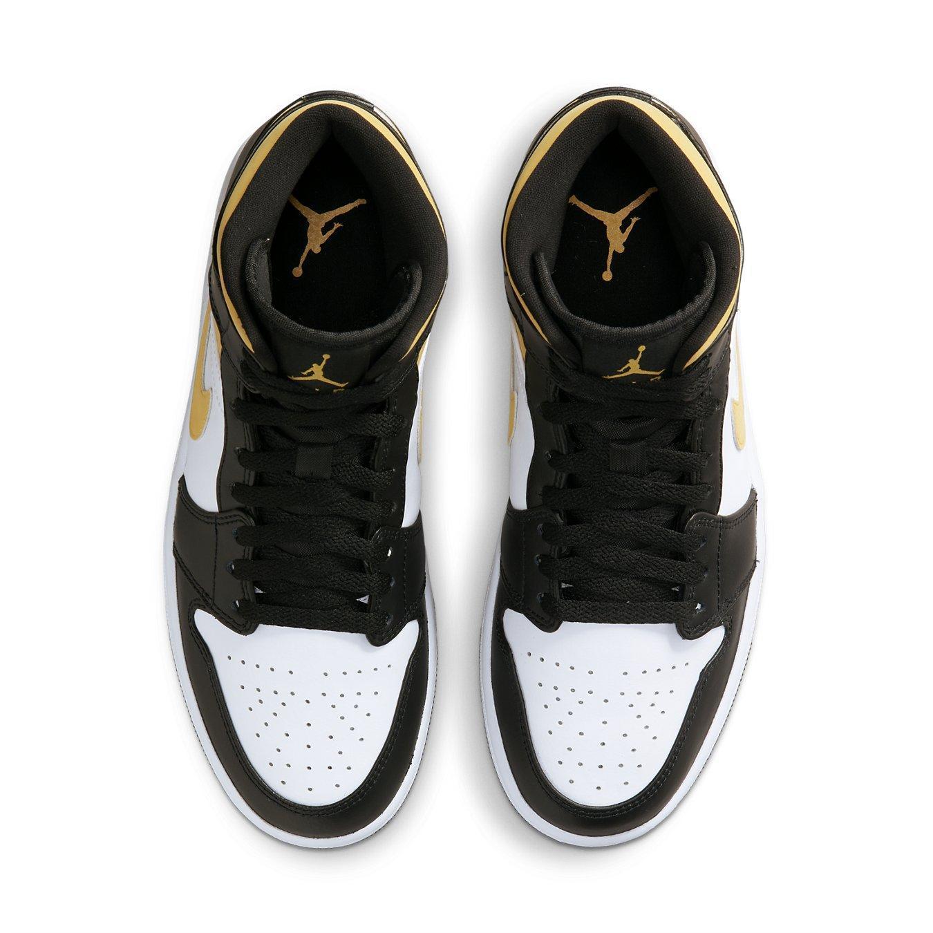 Jordan 1 Mid White Pollen Black - dropout