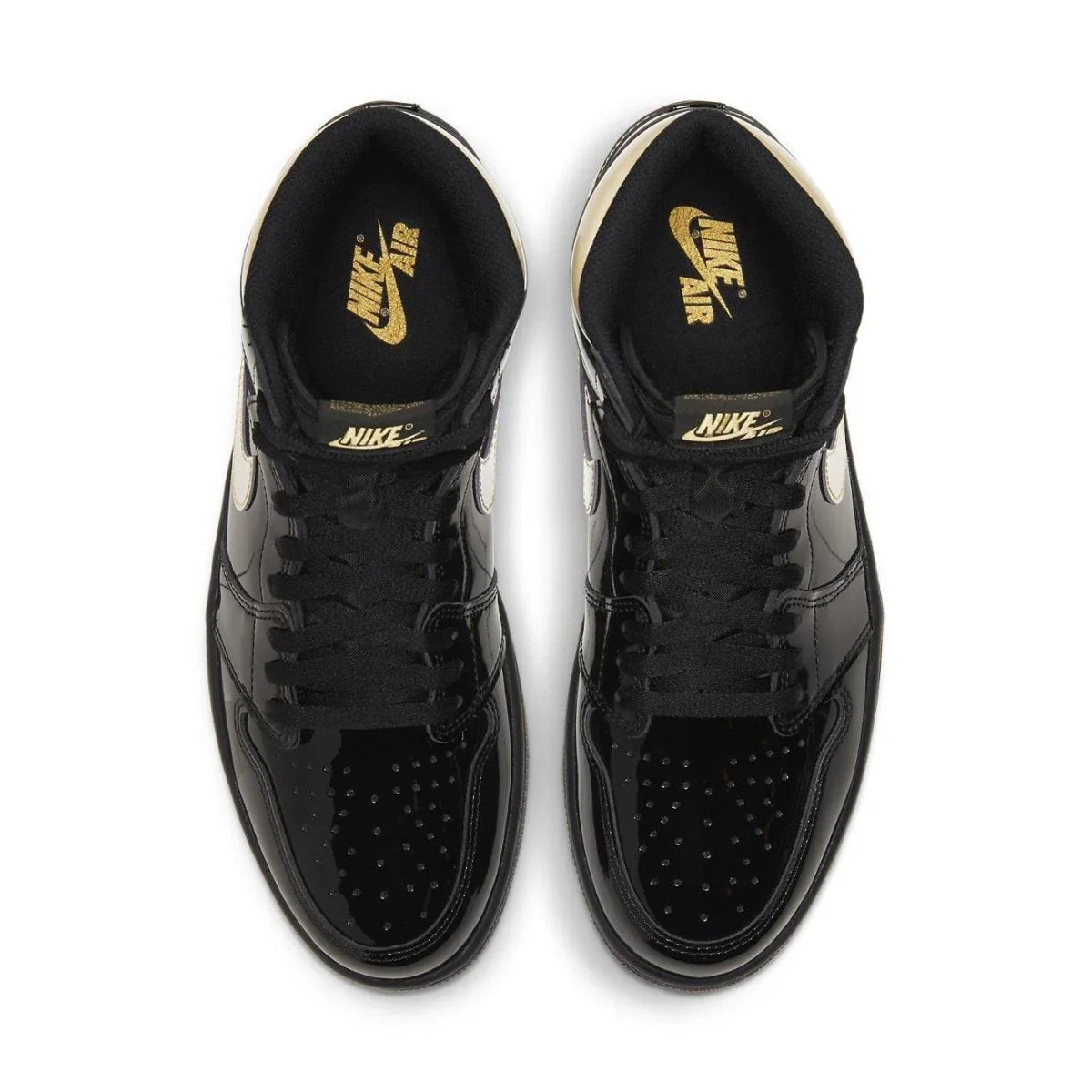 Jordan 1 Retro High Black Metallic Gold (2020) - dropout
