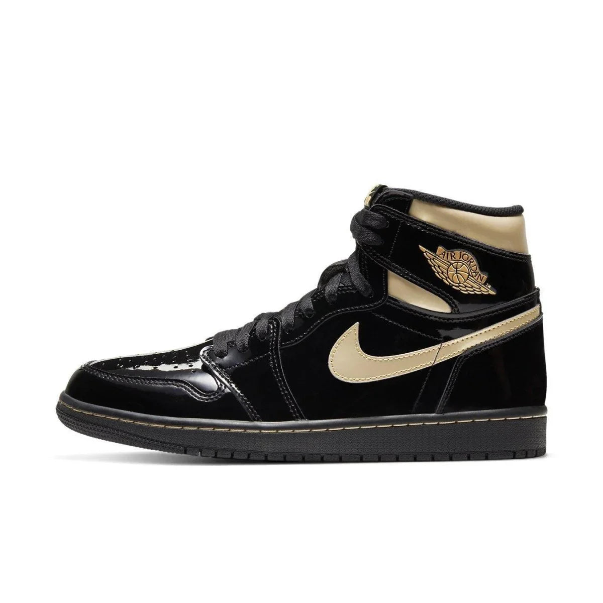 Jordan 1 Retro High Black Metallic Gold (2020) - dropout